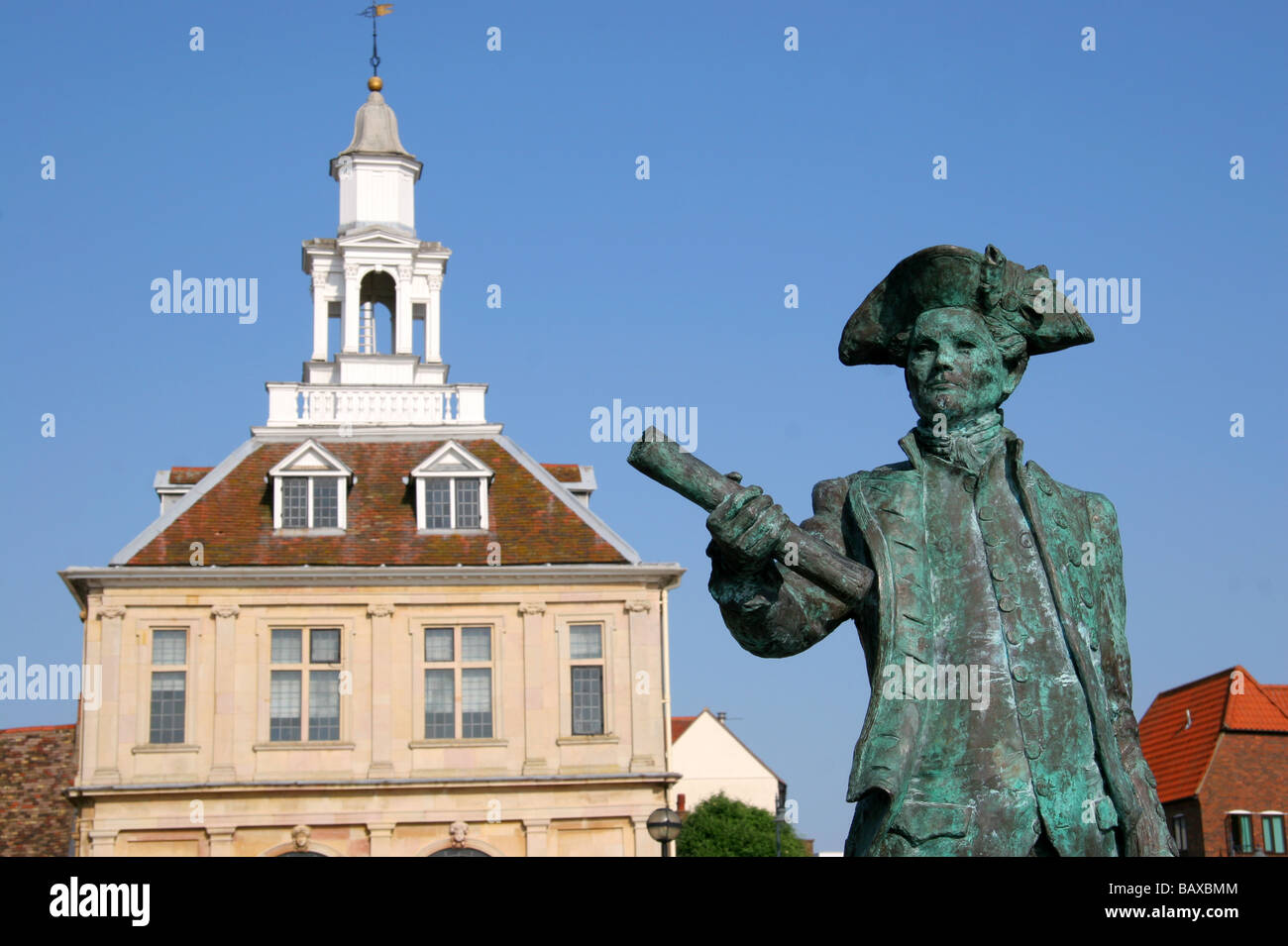 Statue von Kapitän George Vancouver in Kings Lynn, Norfolk, England, UK Stockfoto