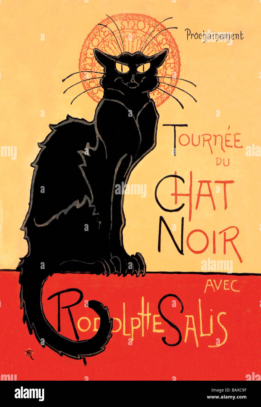 Tournee du Chat Noir Avec Rodolptte Salis Stockfoto