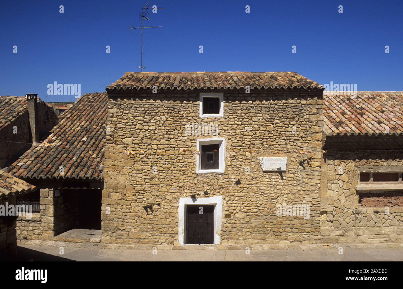 Goyas Cottage Fuendetodos Aragon Spanien Stockfoto