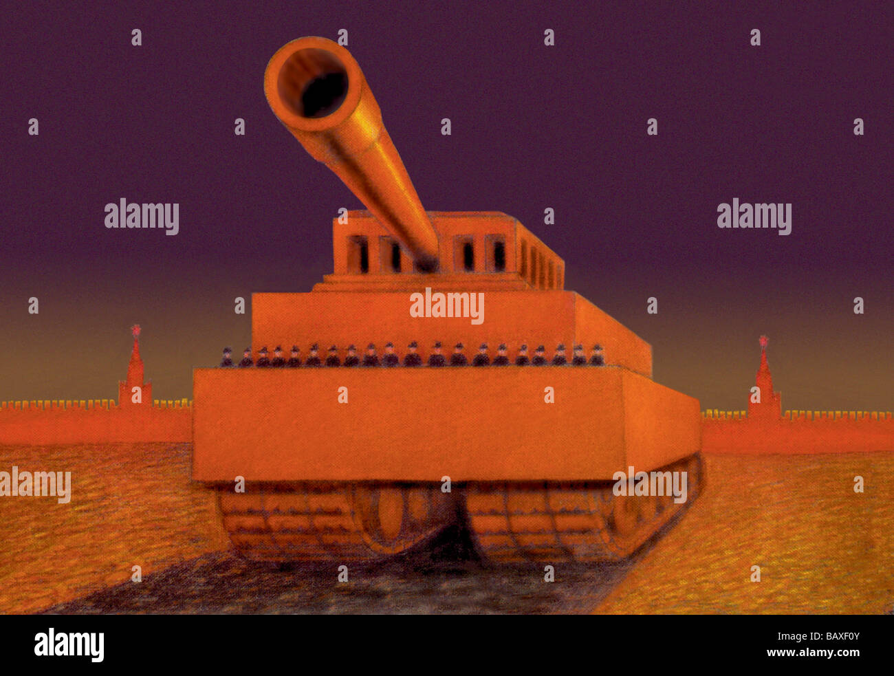 Rote Panzer von Lenin Stockfoto