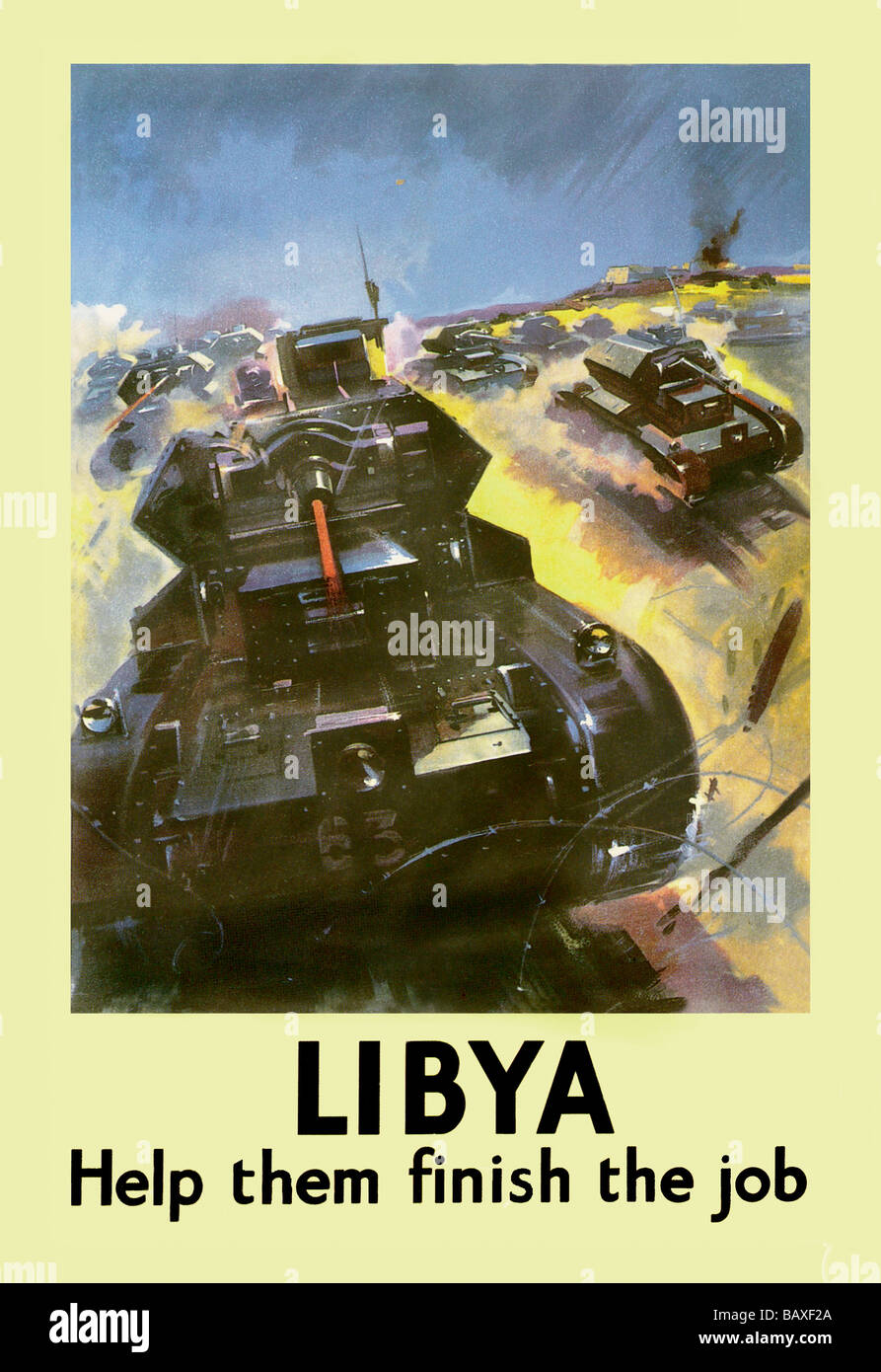 Libyen: Helfen sie Finish den Job Stockfoto
