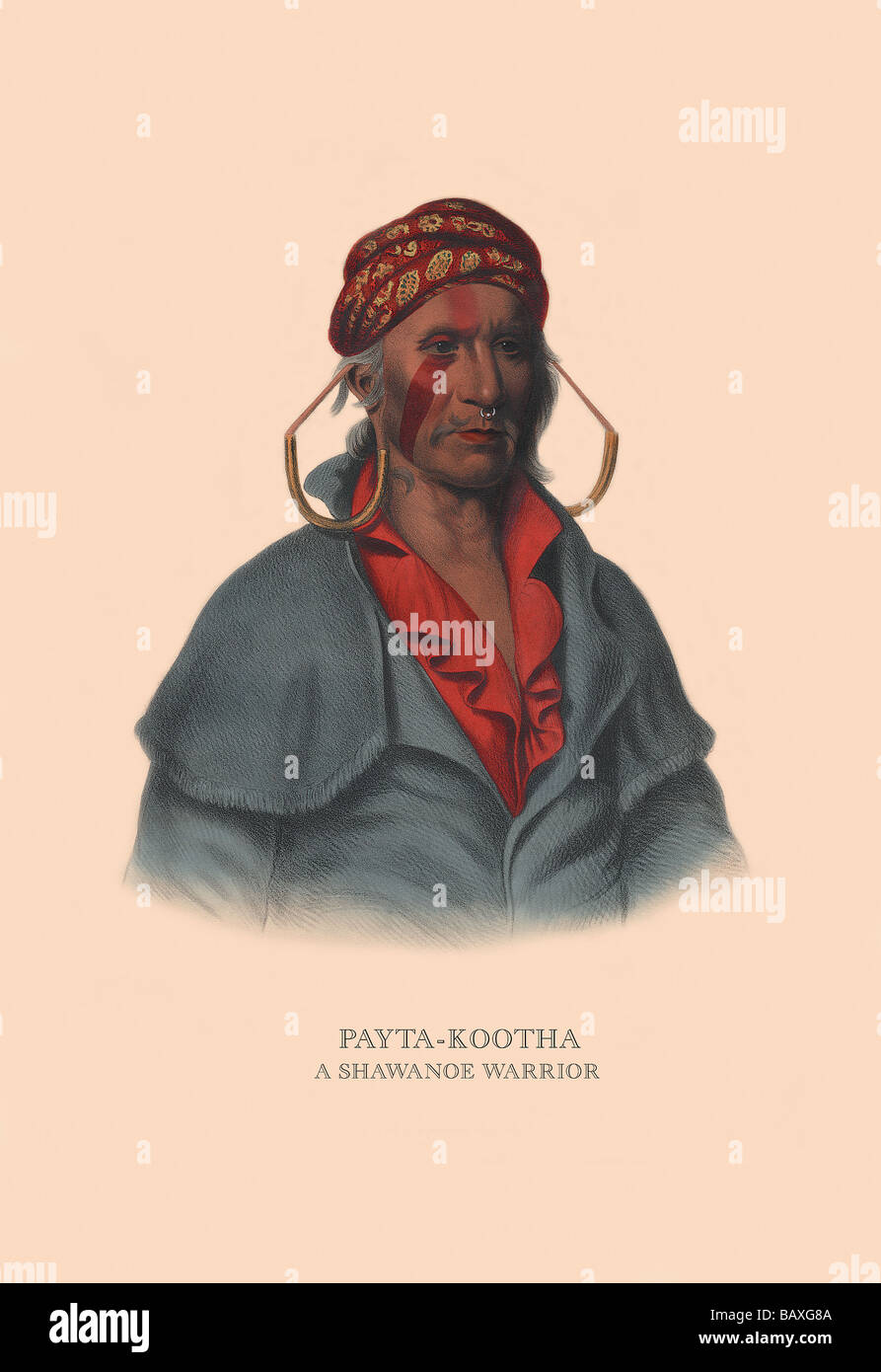 Payta-Kootha (ein Shawanoe Krieger) Stockfoto