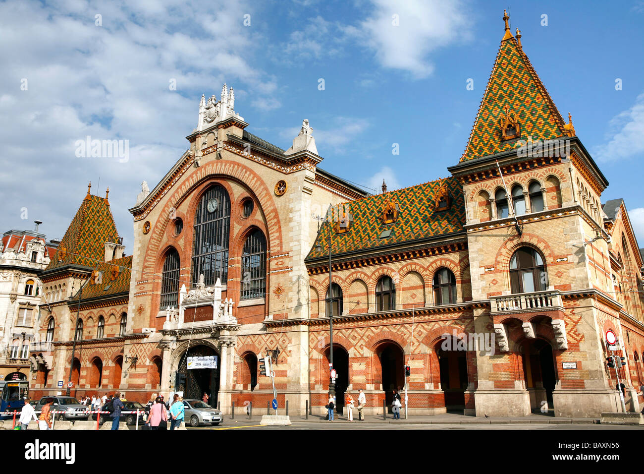 Die große Markthalle, Nagyvásárosarnok, Budapest, Ungarn Stockfoto