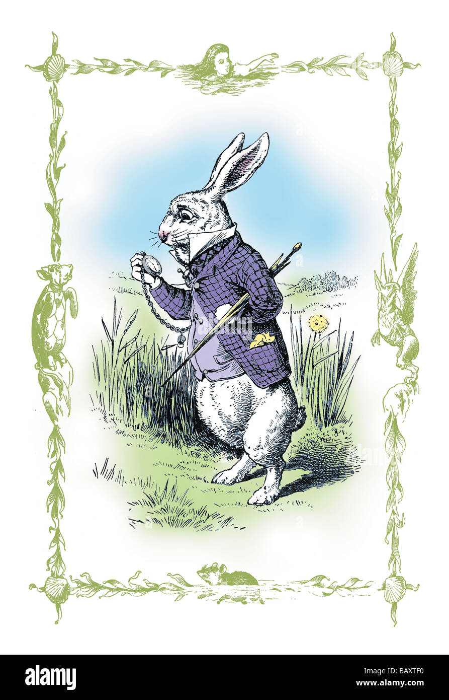 Alice Im Wunderland Das Weisse Kaninchen Stockfotografie Alamy