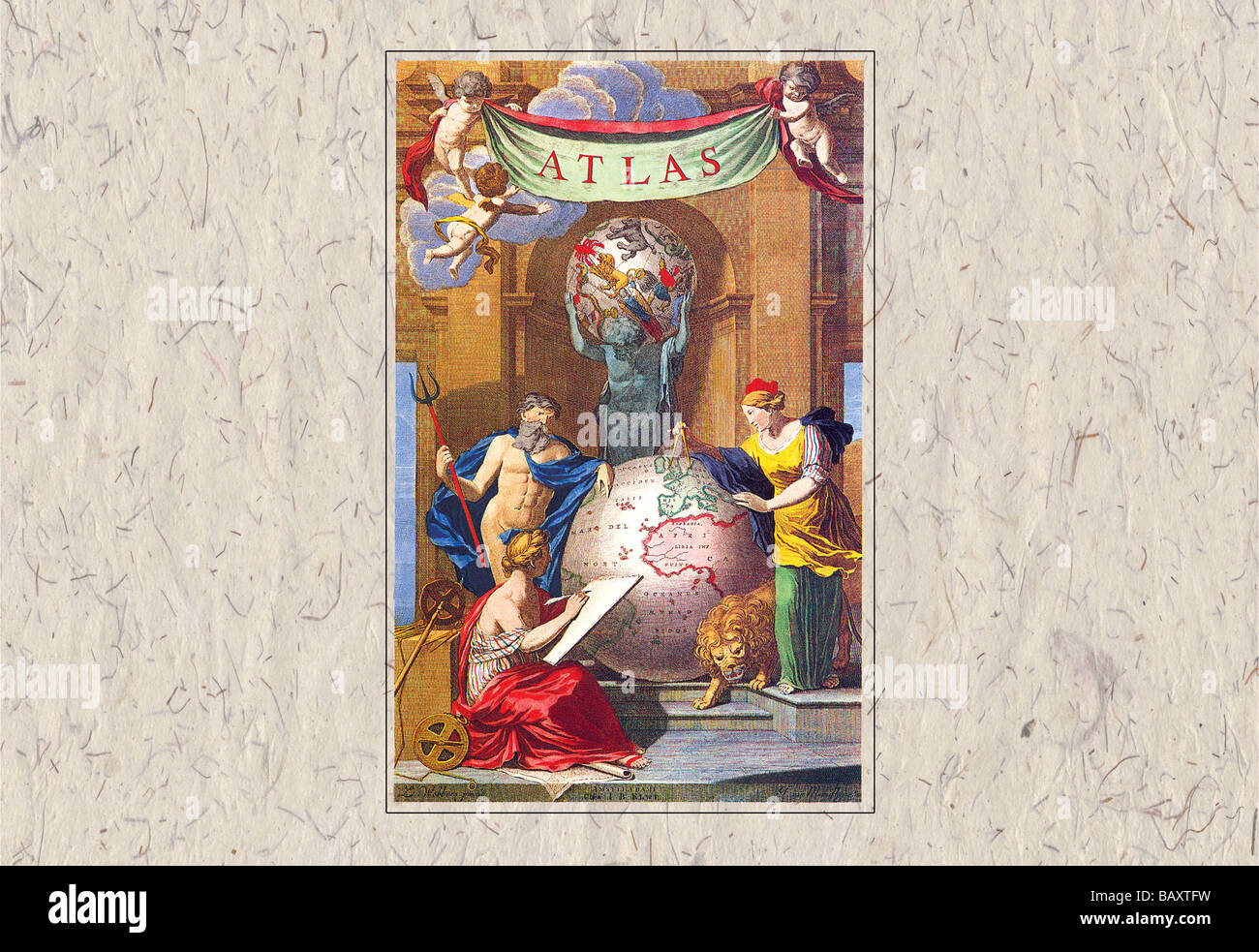Himmlische Atlas-Titelseite Stockfoto