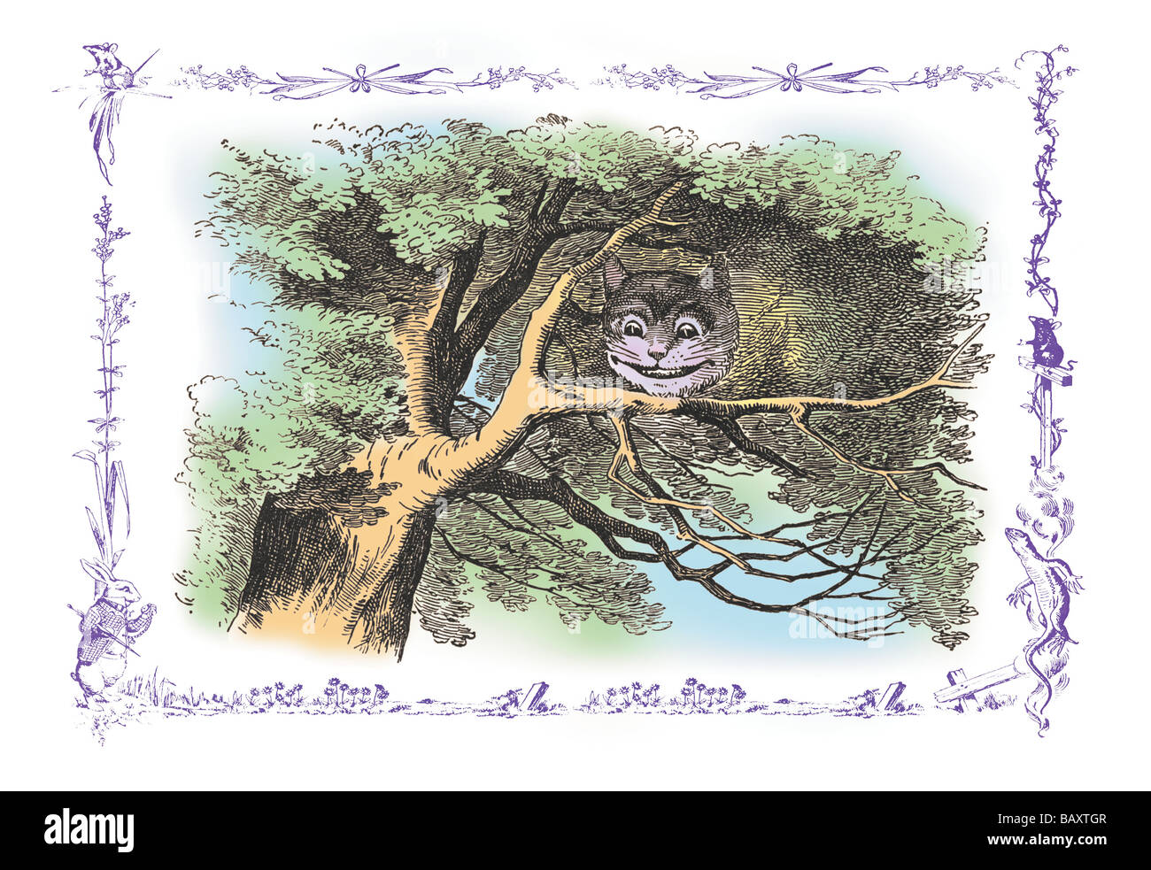 Alice im Wunderland: die Cheshire-Katze Stockfoto