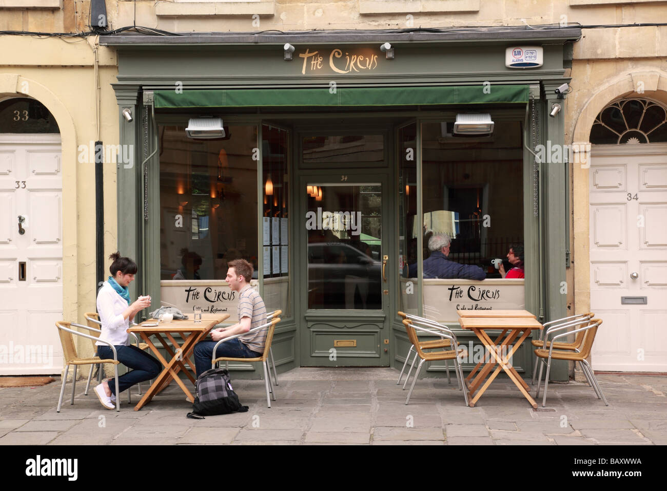 The Circus Cafe and Restaurant, Brock Street, Bath, Somerset, England, UK Stockfoto