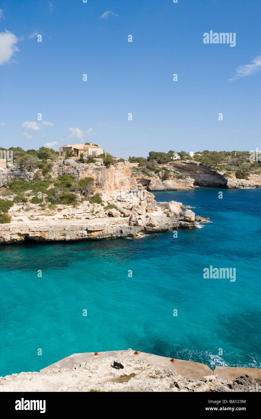 Bucht Cala Llombards, Cala Llombards, Mallorca, Balearen, Spanien Stockfoto