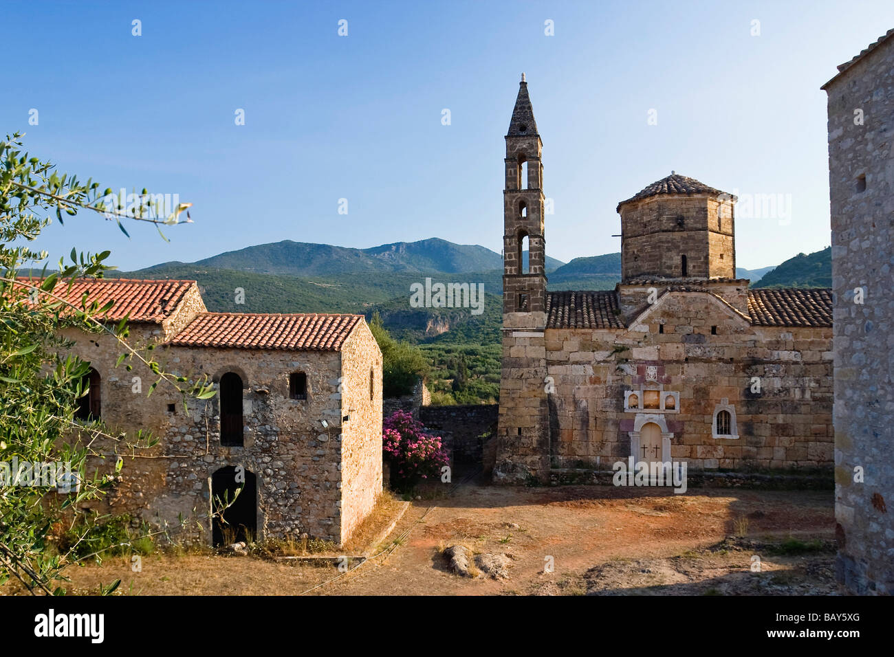 Kirche von Agios Spyridon, Kardamyli, Peloponnes, Griechenland Stockfoto