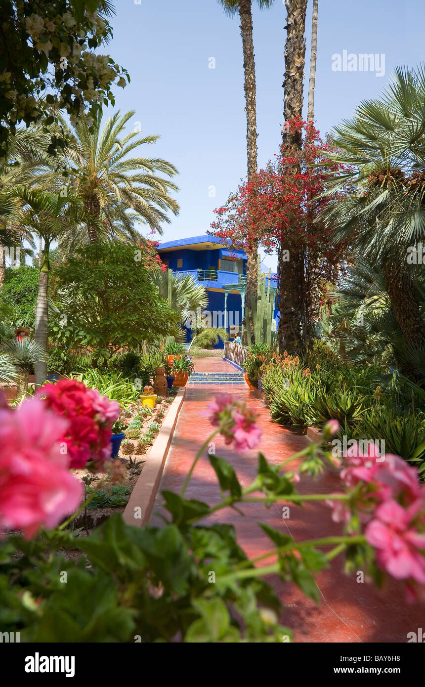 Die schöne Jardins Majorelle in Marrakesch Marokko Stockfoto