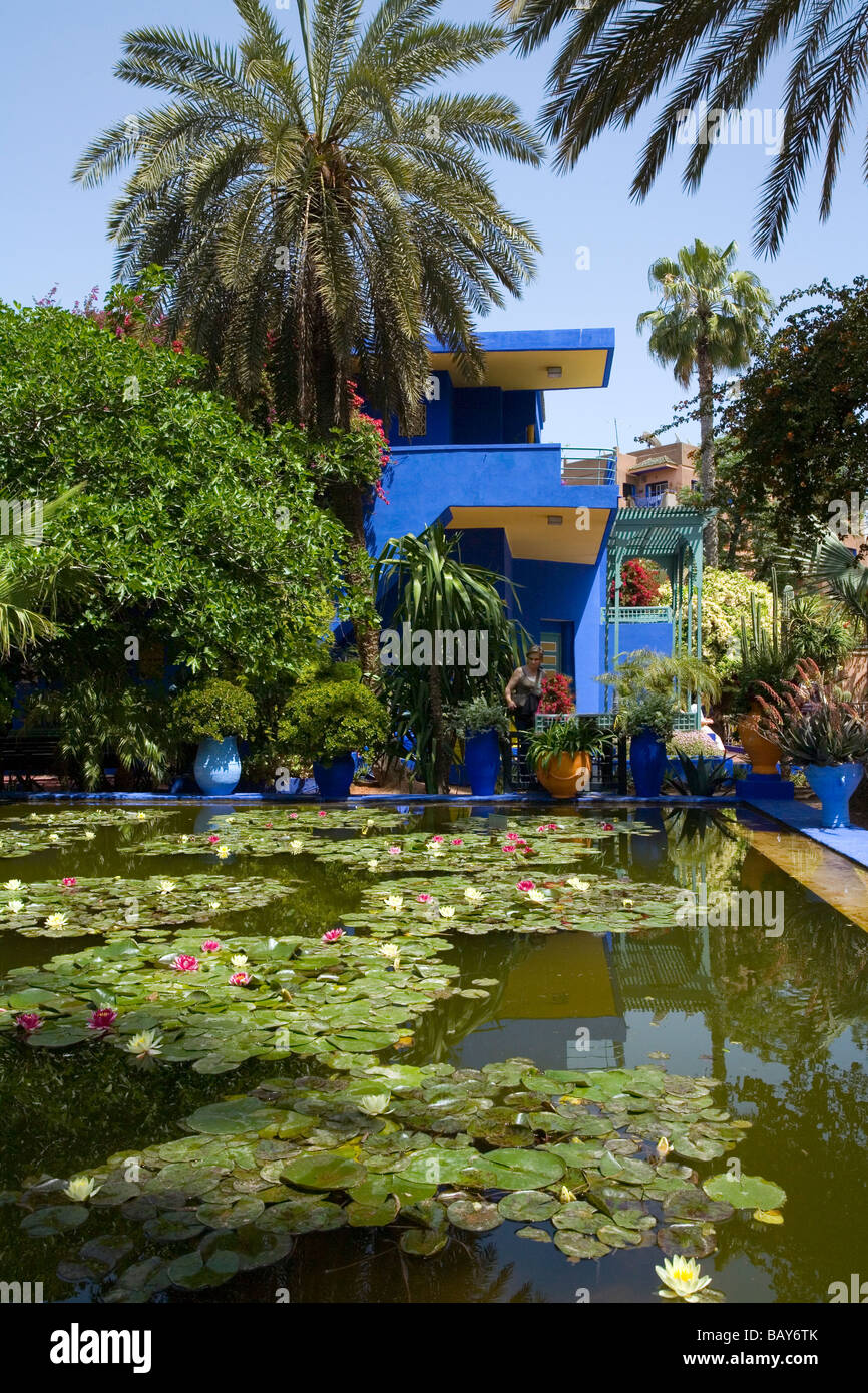 Die schöne Jardins Majorelle in Marrakesch Marokko Stockfoto