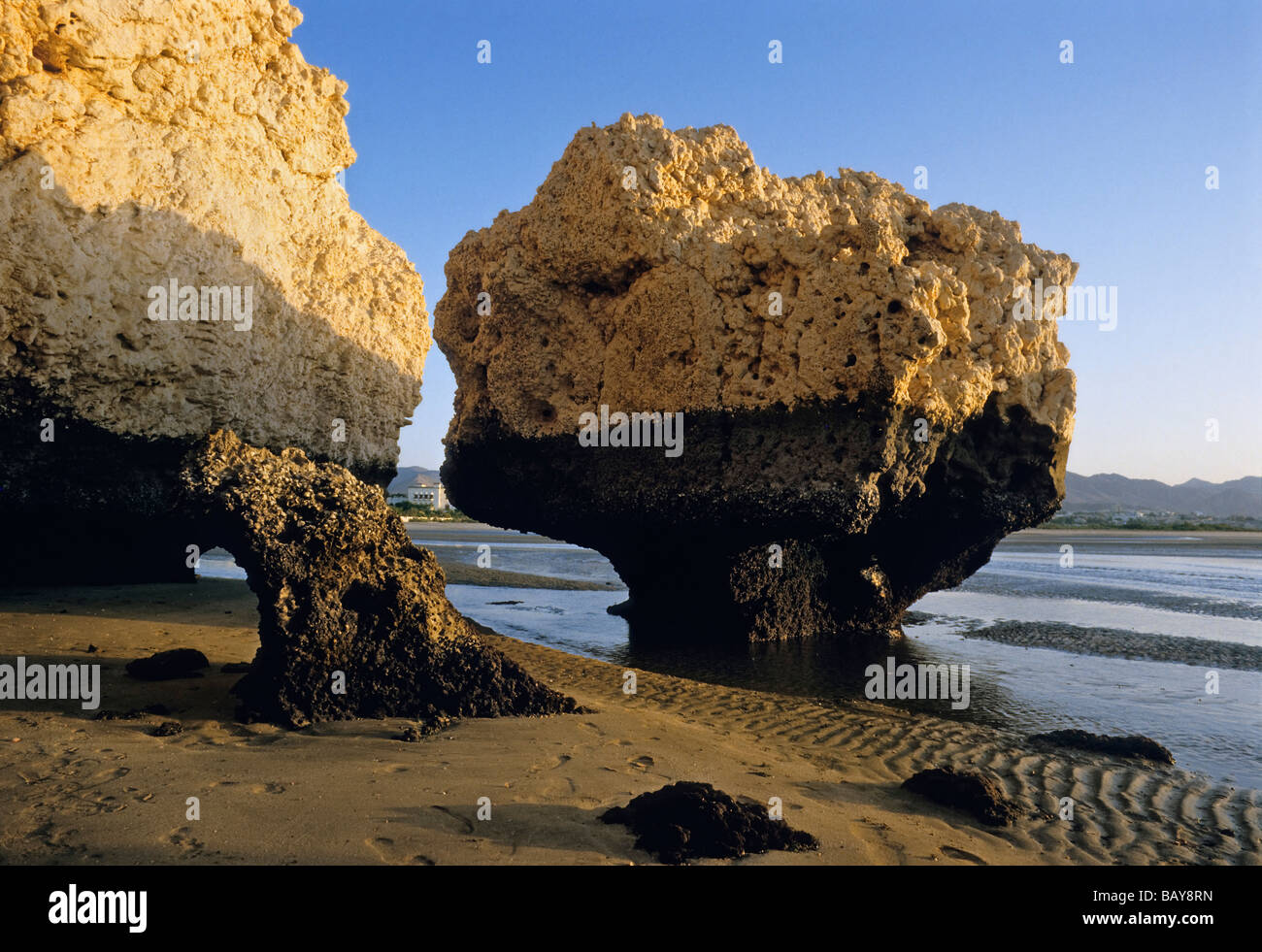 Felsige Küste von Muscat, Sultanat von Oman, Saudi-Arabien, Naher Osten Stockfoto