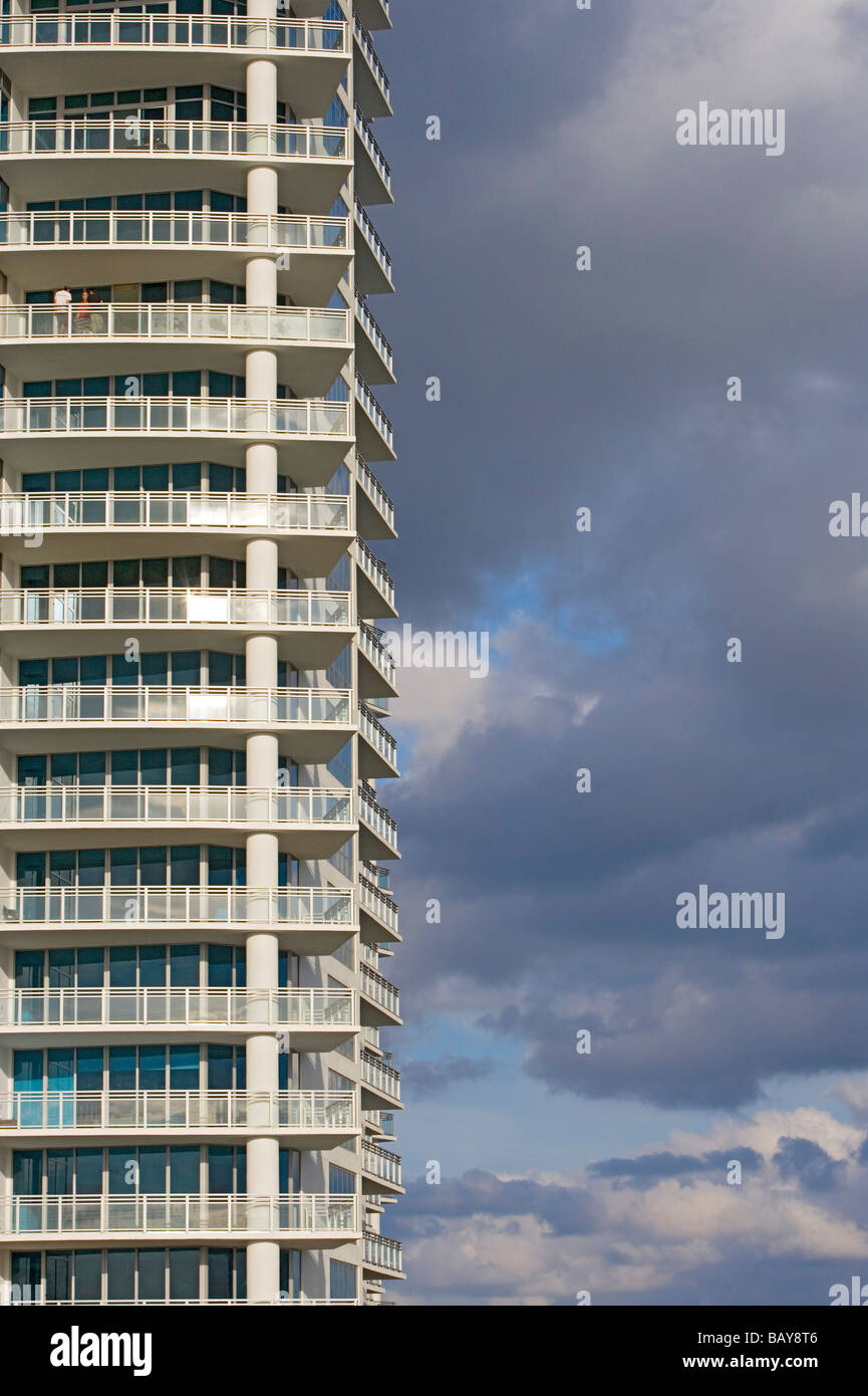 Balkon eines Hochhauses, Hollywood, Florida, USA Stockfoto