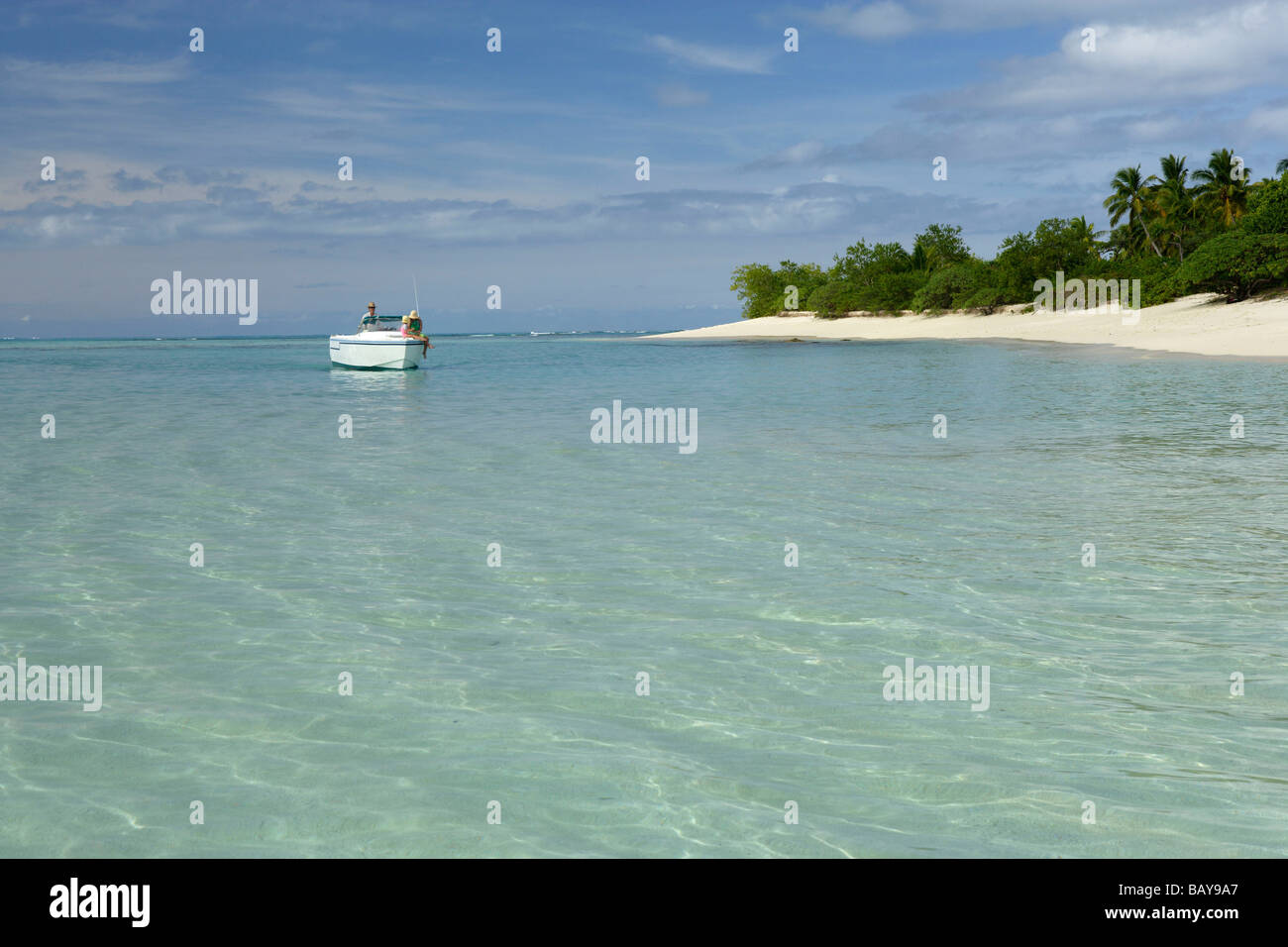 Nuku-Insel ist unbewohnt. Es war am ursprünglichen Speicherort für UK Reality TV show Shipwrecked, Tonga, Oceania Stockfoto