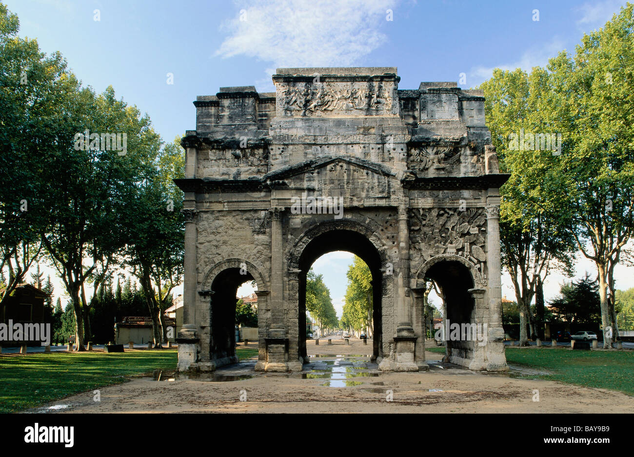 Triumphbogen, römischer Architektur, Orange, Vaucluse, Provence, Frankreich Stockfoto