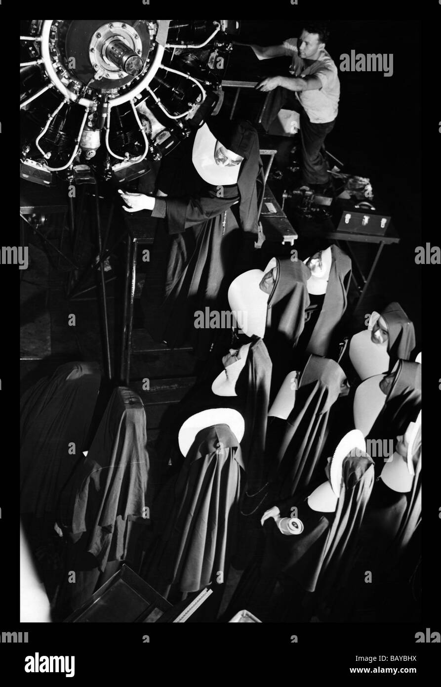 Flug Nonne vor dem Flug Class - Washington DC Stockfoto