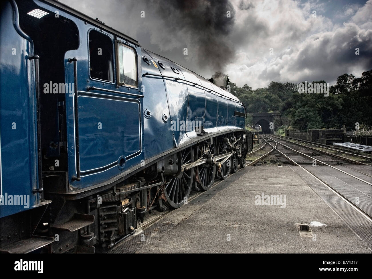 Sir Nigel Gresley Bahnhof Grosmont; North Yorkshire, England Stockfoto