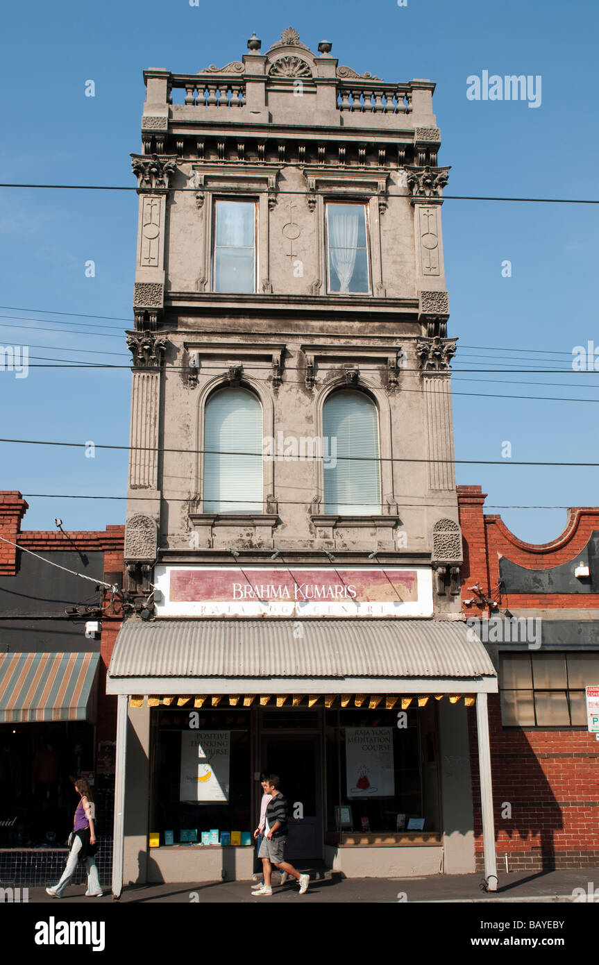 Altes Haus auf Brunswick Street Fitzroy Melbourne Victoria Australien Stockfoto