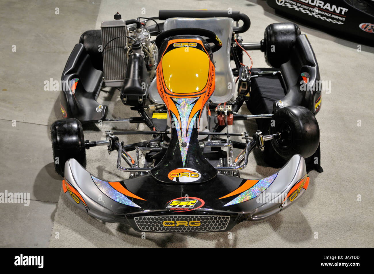 So genannte Gokart Fahrzeug, ein kleines Rennen Fahrzeug für kleine Spuren Stockfoto