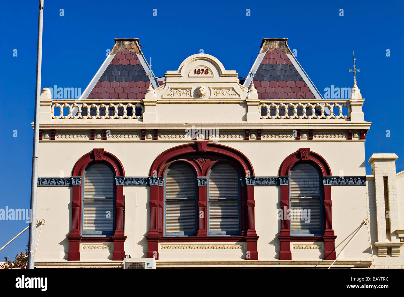 Geelong Australia / die Fassade eines alten Gebäude. Geelong Victoria Australien. Stockfoto