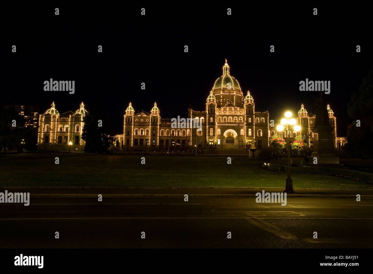 Das Parlament der Legislative Assembly of British Columbia Buildings in Victoria, BC, Kanada. Die Legislative in Victoria, British Columbia, Kanada. Stockfoto