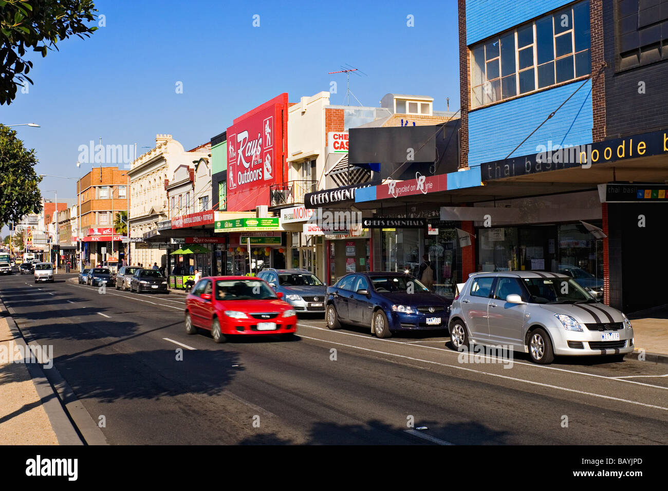Geelong Australia / A Straßenszene in die regionalen Geelong Victoria Australien. Stockfoto