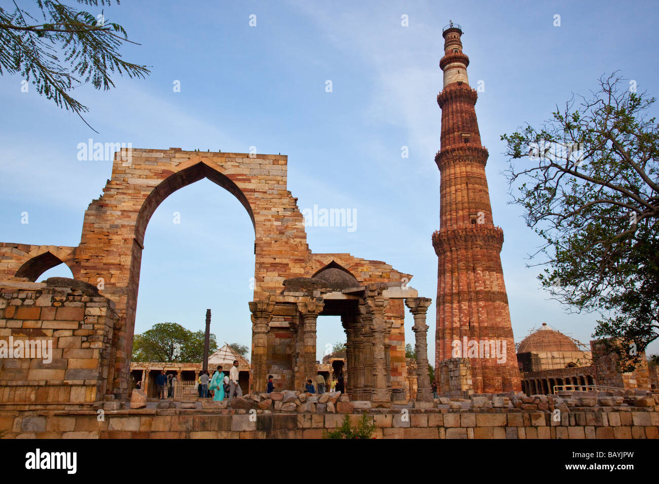 Qutub Minar-Komplex in Delhi Indien Stockfoto