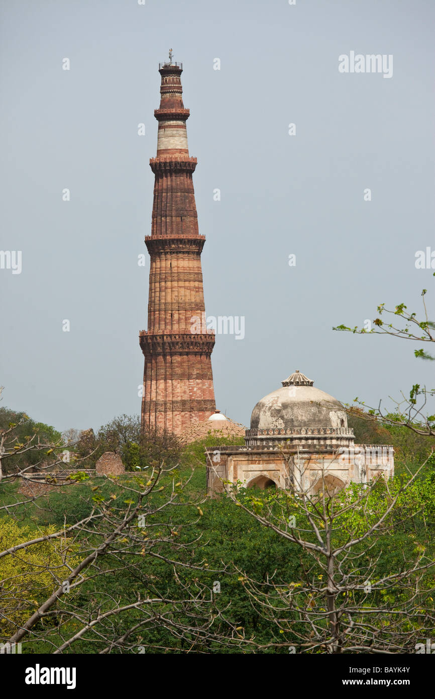 Qutb Minar in Delhi Indien Stockfoto