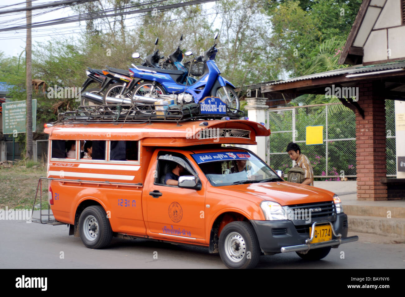 Straße Szene Chiang Dao Thailand Stockfoto