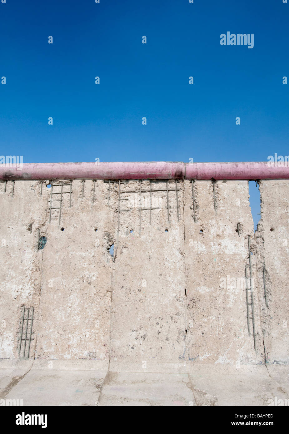 Berliner Mauer - verbleibenden intakten Abschnitt der Berliner Mauer in der East Side Gallery in Berlin Stockfoto