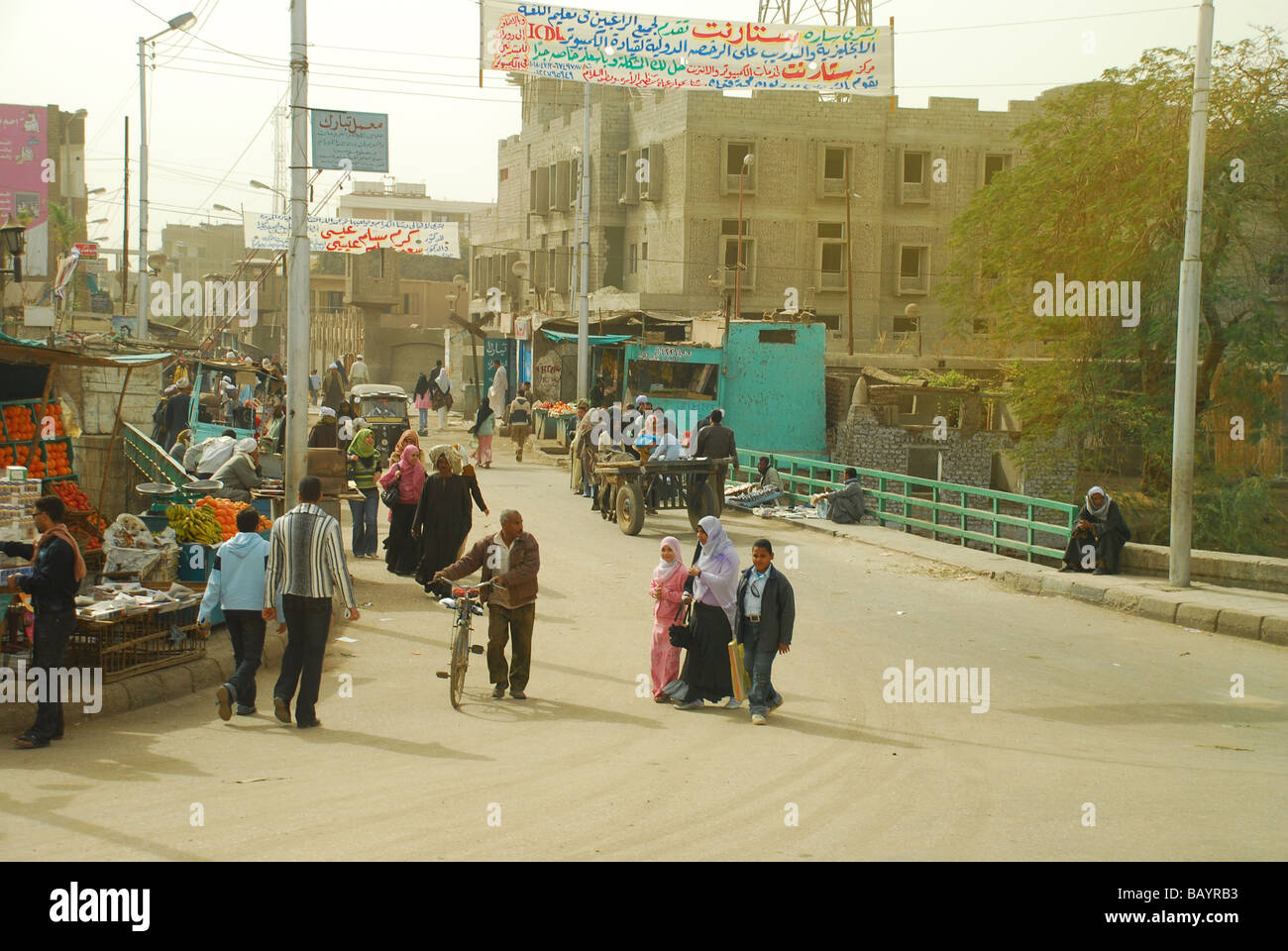 Ein typisch ländlichen Dorf Straßenszene in Ägypten Stockfoto