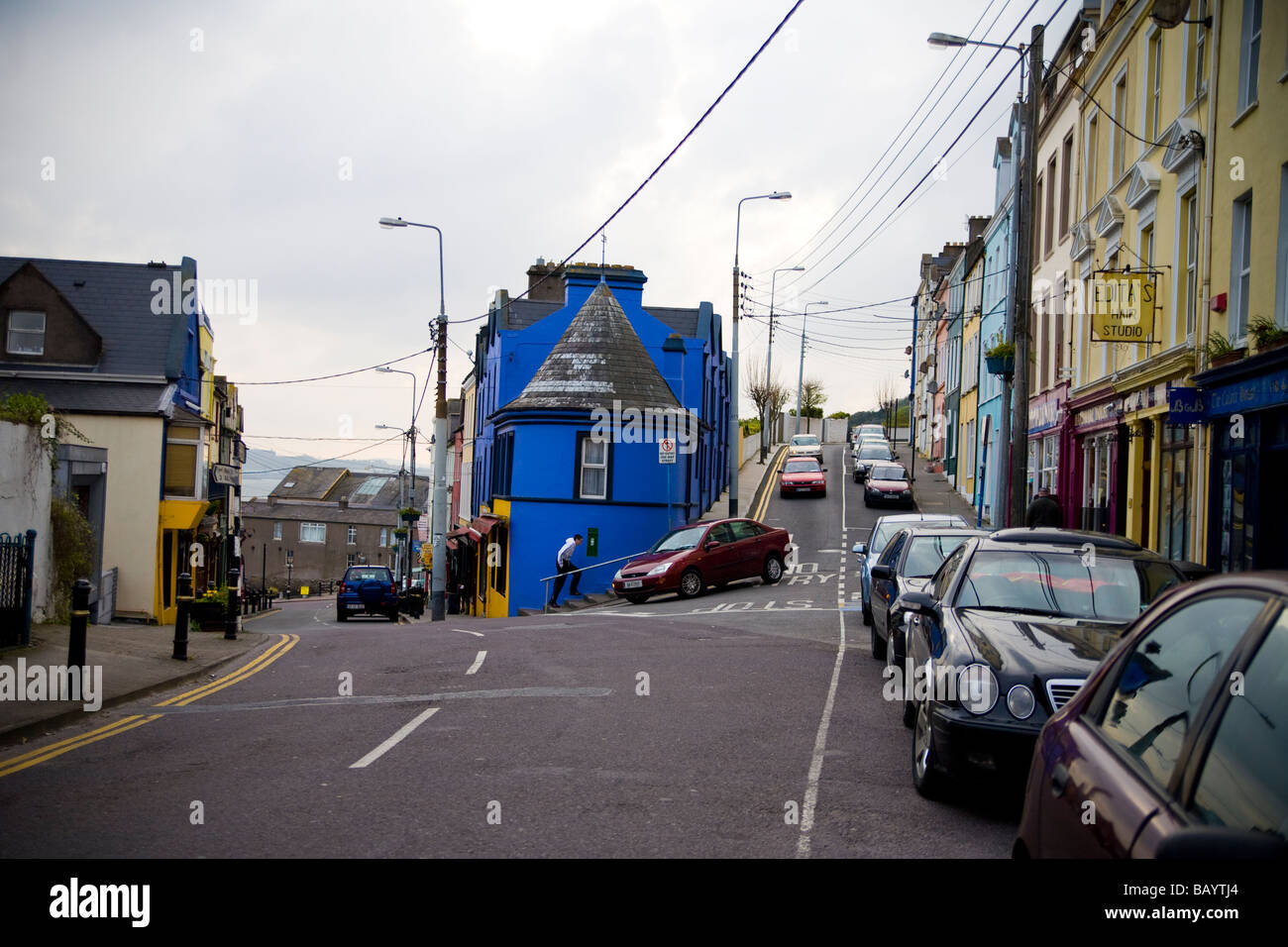 Haarnadel drehen in der Küstenstadt Stadt Cobh Irland Stockfoto