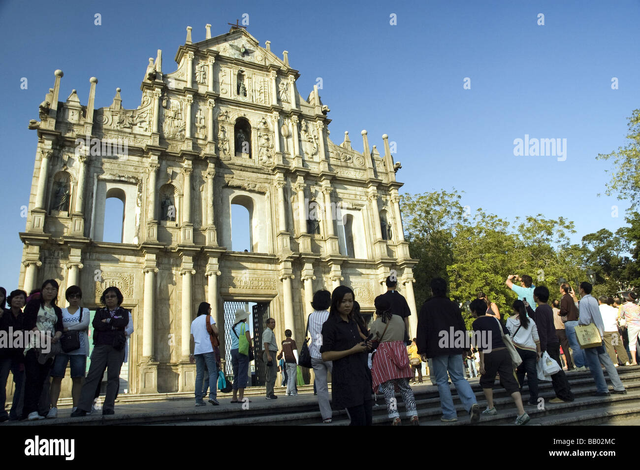 Asien, China, Macau, St Pauls Cathedral Fassade Stockfoto