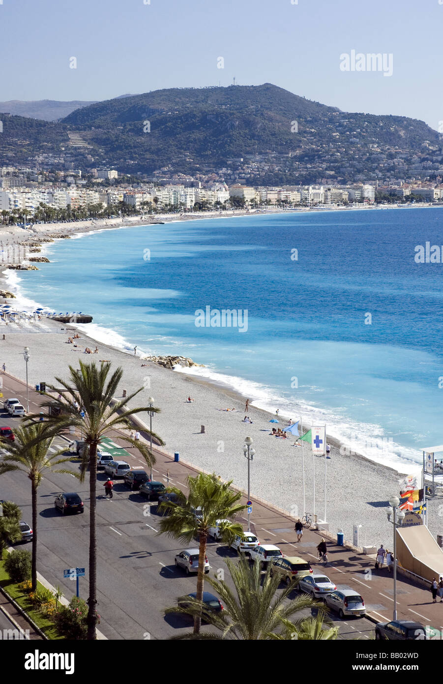 Promenade Des Anglais, Nizza Stockfoto