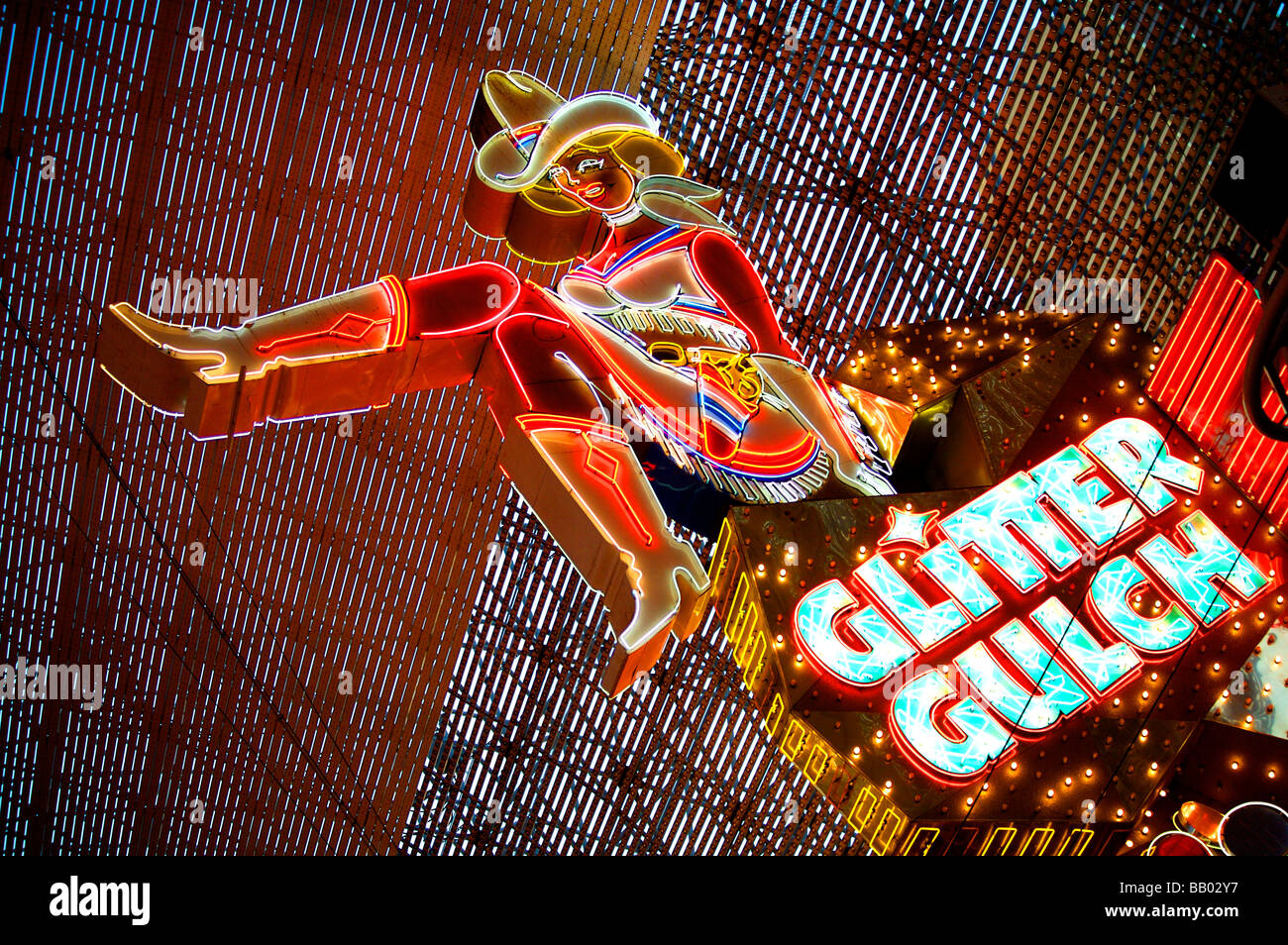 Fremont Street Erfahrung Downtown Las Vegas Stockfoto