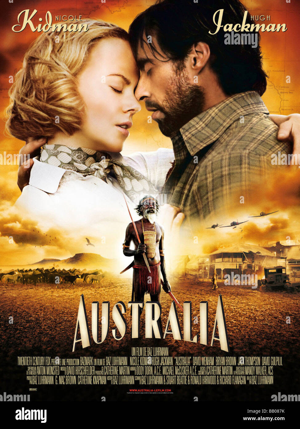 Australien Jahr: 2008 Regie: Baz Luhrmann Film Poster Nicole Kidman, Hugh Jackman, David Wenham Brandon Walters Stockfoto