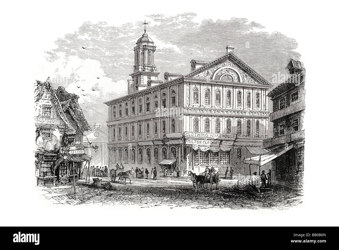 Faneuil Hall Boston Hauptstadt Massachusetts Vereinigte Staaten New England Regierungszentrum Rhode Island New Hampshire Maine Stockfoto