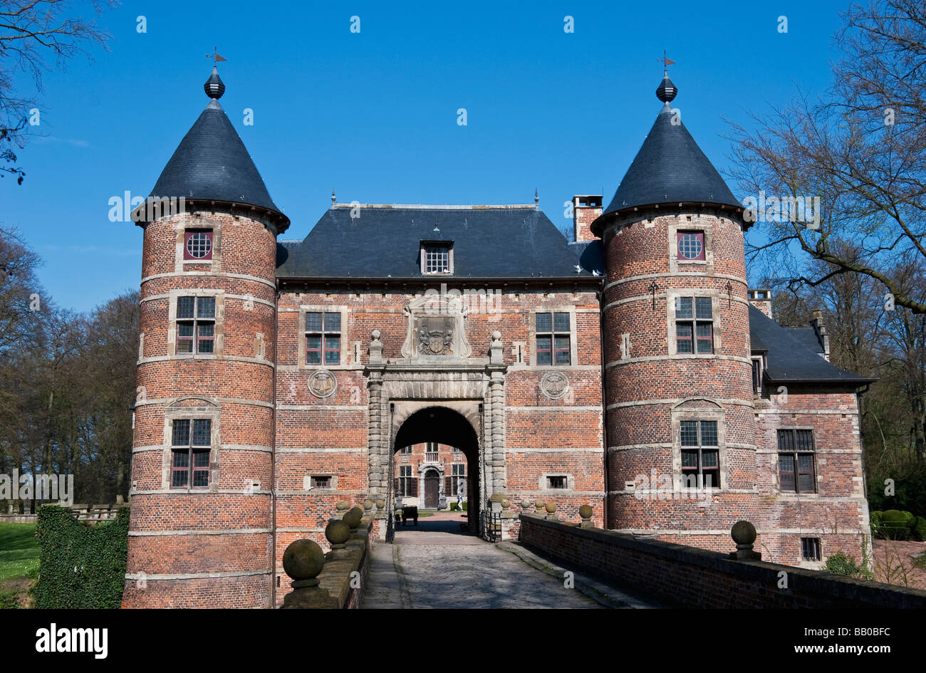 Groot-Bijgaarden Burg, Belgien Stockfoto