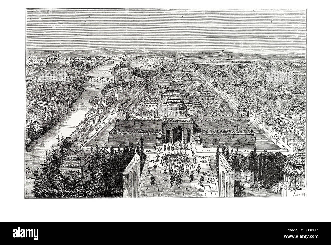 der Zahnstein Stadt Peking Stockfoto