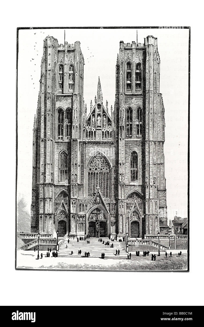 die Kirche des St gudule Stockfoto