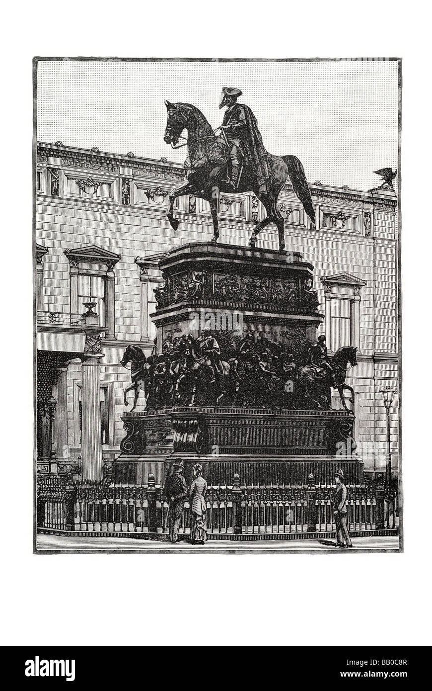 Statue von Friedrich der große Stockfoto