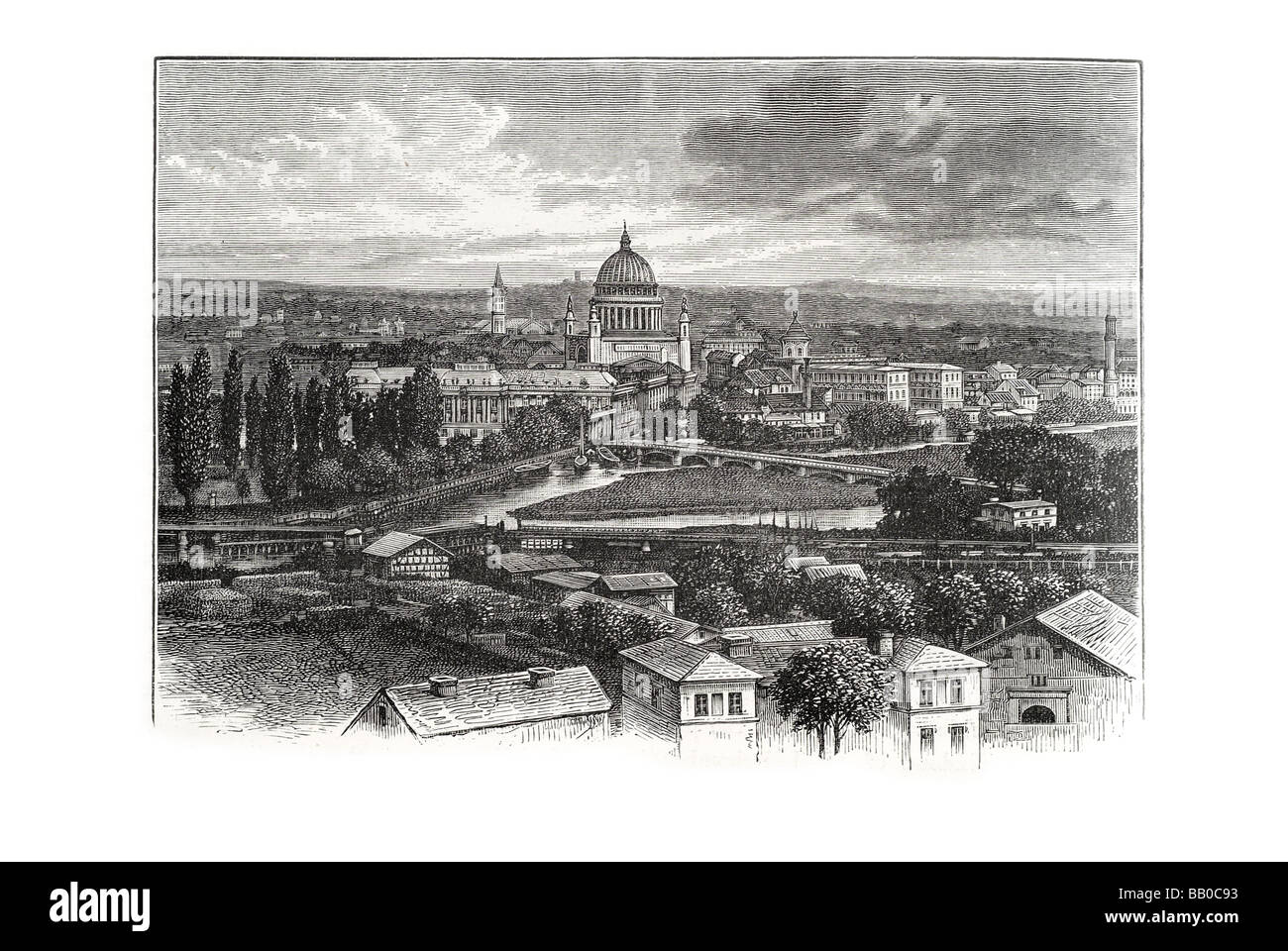 Potsdam aus dem brauhausberg Stockfoto