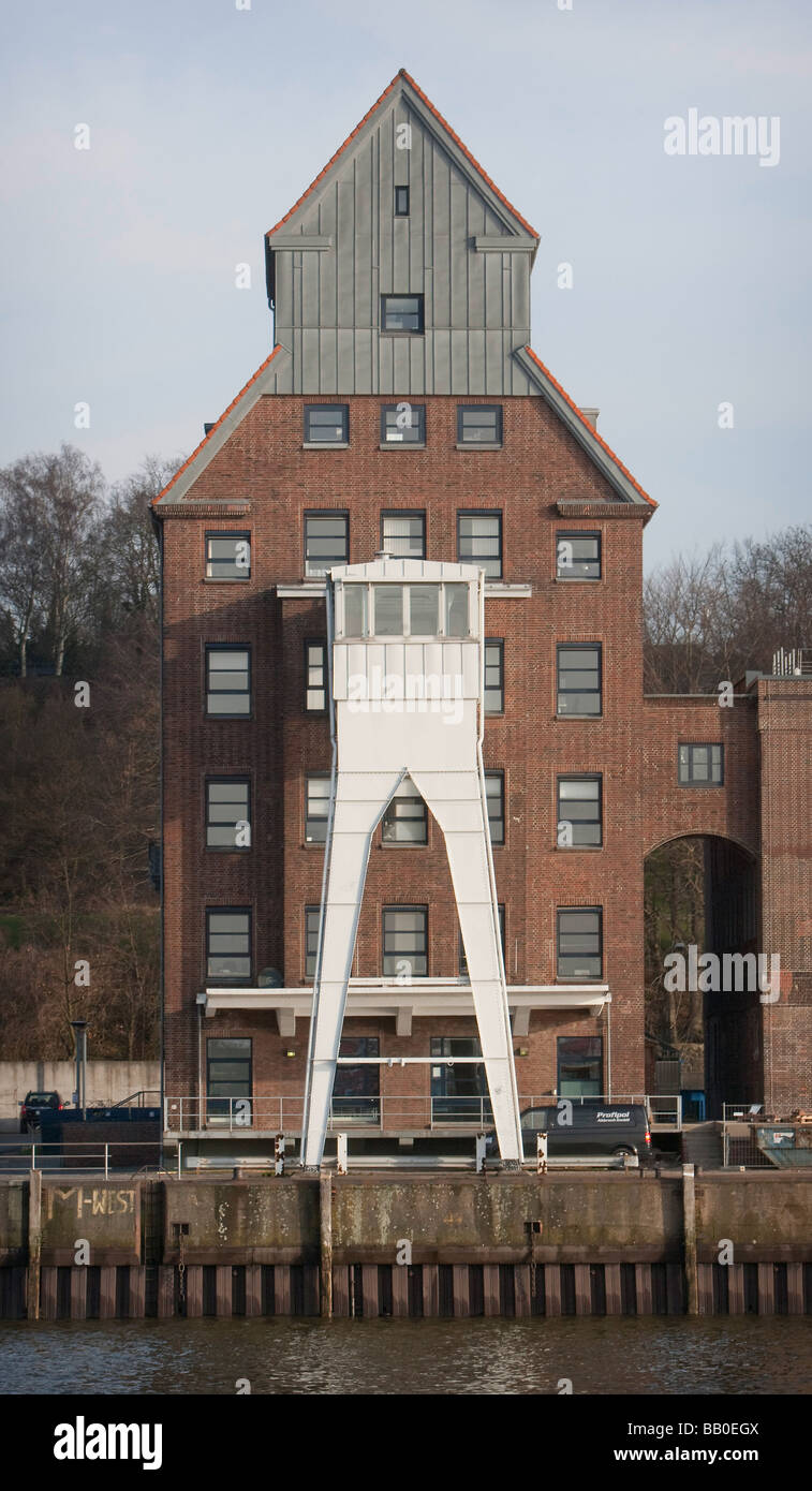 Lagerhaus im Hamburger Hafen Hamburg Stockfoto