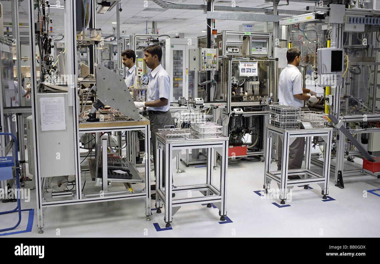 Indien-Mitarbeiter bei Bosch Ltd Bangalore Indien Stockfoto