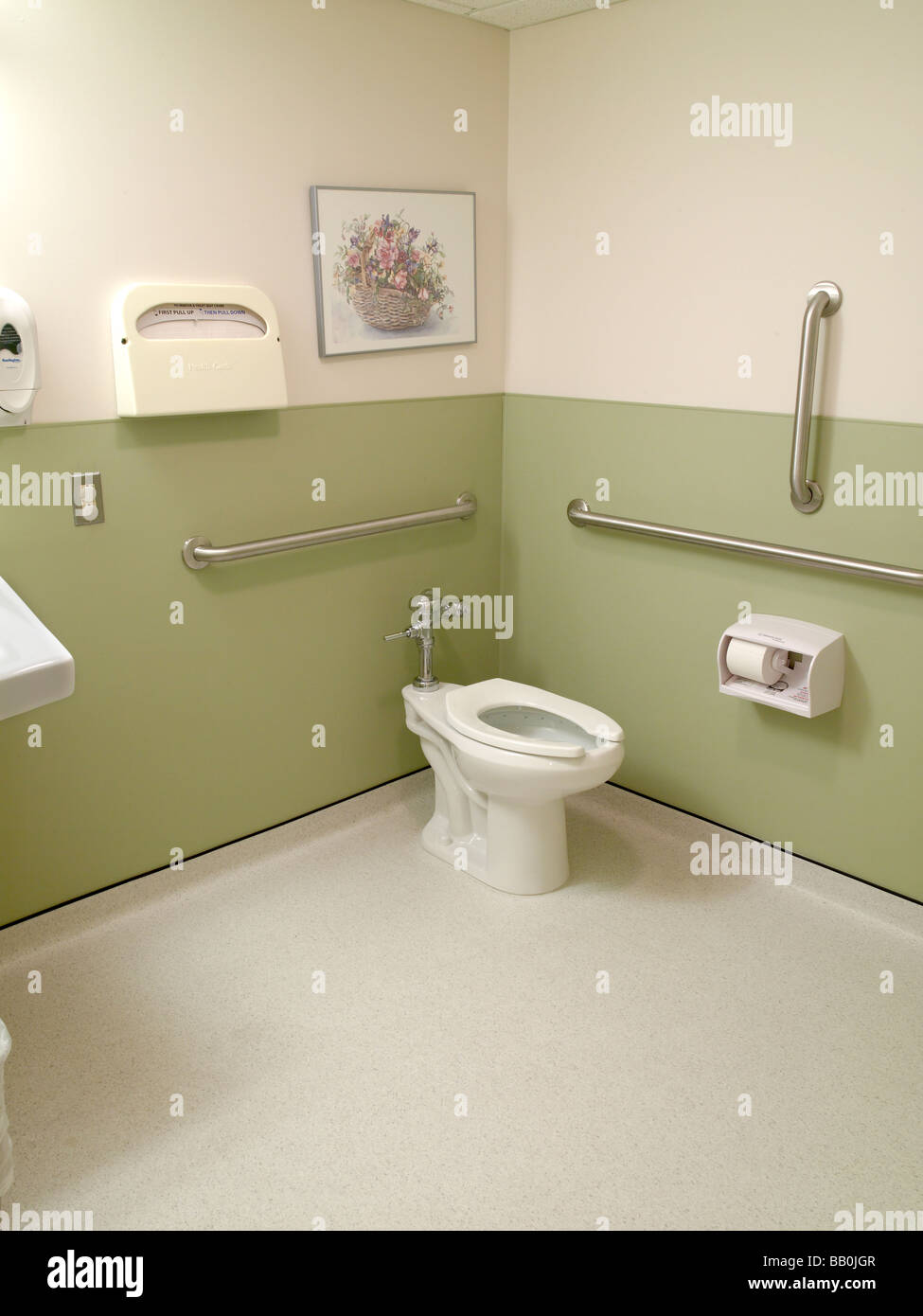 Toilette im Badezimmer Handicap Stockfoto