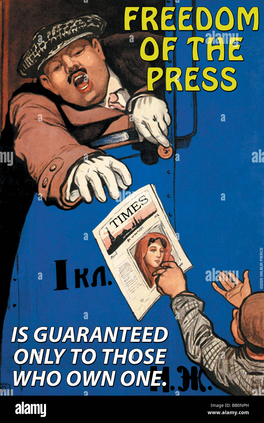 Freiheit der Presse Stockfoto