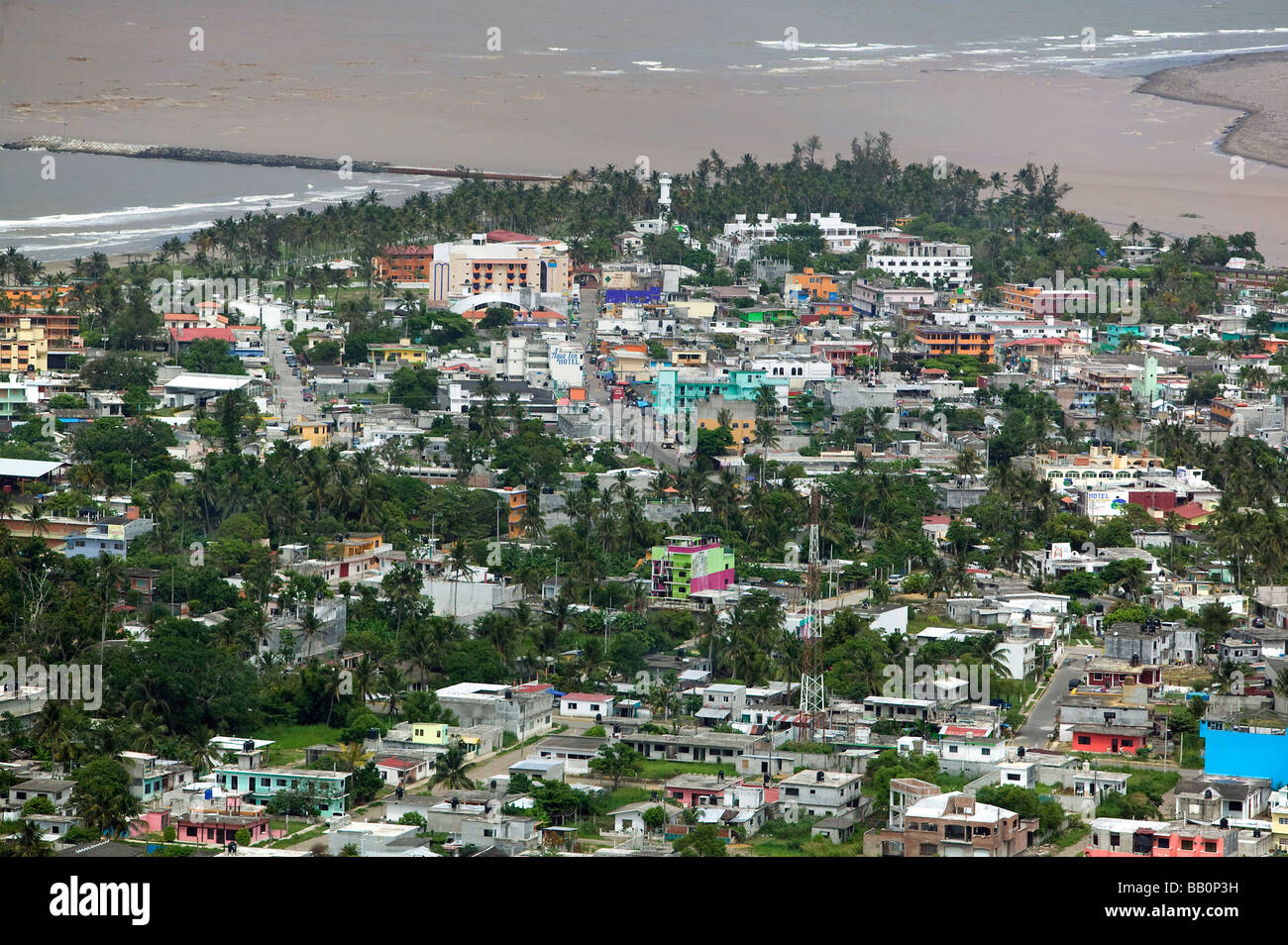 Luftbild oben Tecolutla Golfküste Mexiko Stockfoto