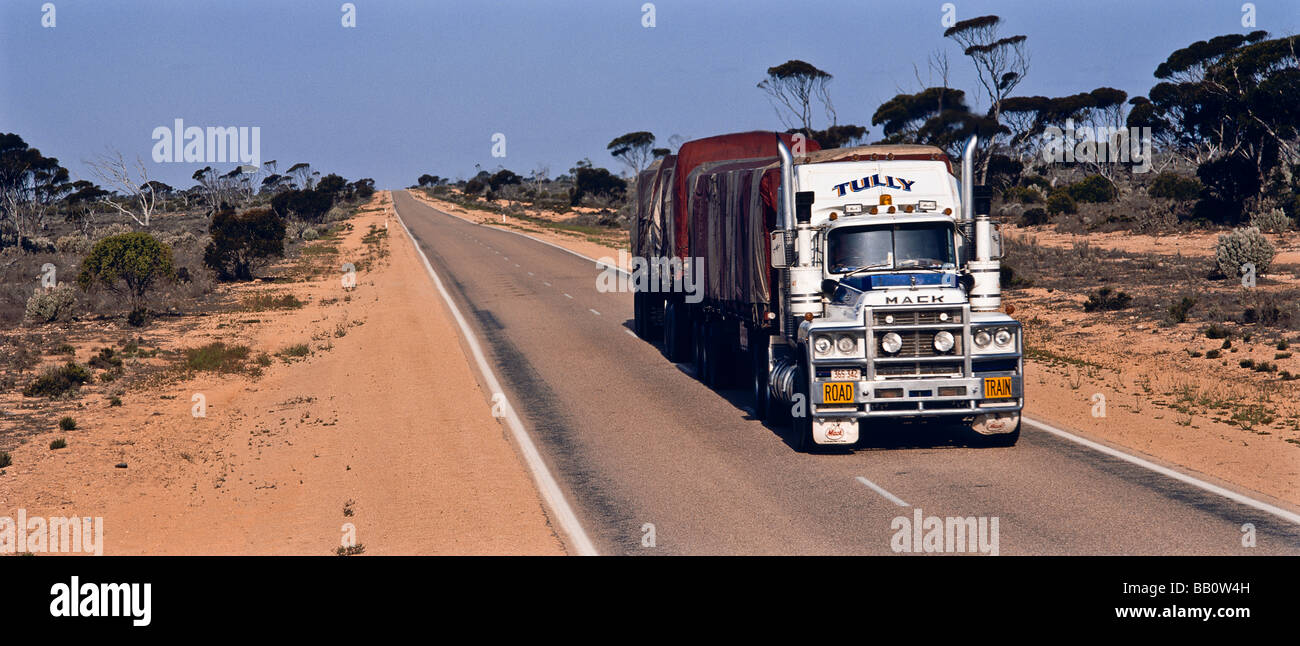 Eyre Highway, Nullarbor Plain Australien Stockfoto