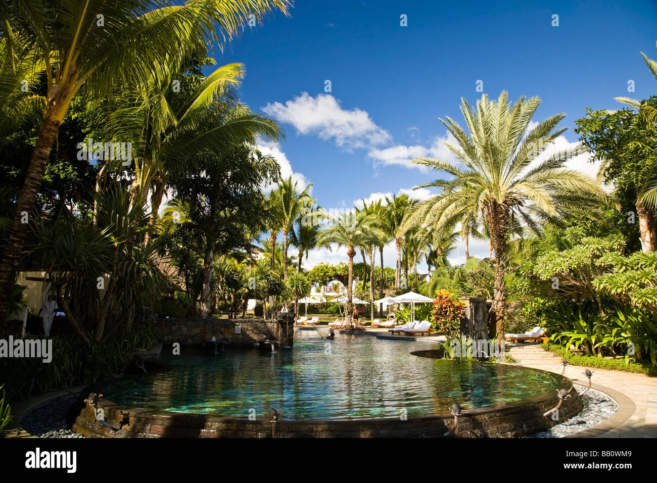 Le Touessrok Resort; Trou D' Eau Douce, Mauritius Stockfoto