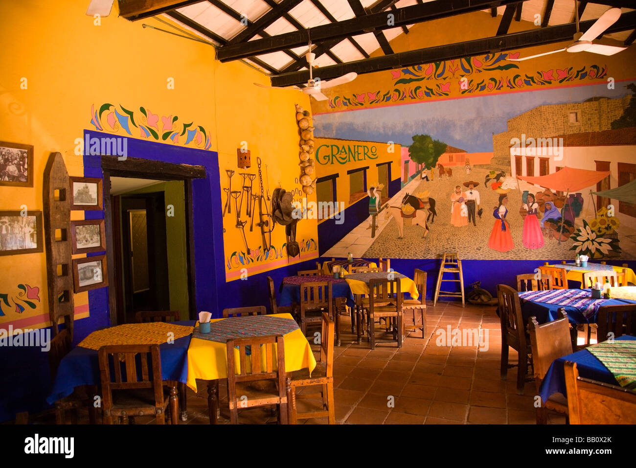 Innere Des Typisch Mexikanisches Restaurant Concordia Sinaloa Mexiko Stockfotografie Alamy